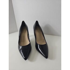COLE HAAN Black Leather Pointed Toe High Heels ‎ Shoes Women's Size 7.5B